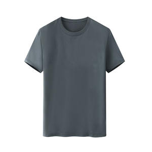 OEM logotipo personalizado impreso bordado Diseño Premium hombres Casual Camiseta de manga corta negro blanco hecho hielo seda algodón en blanco - Product Image 5