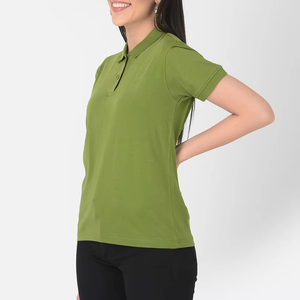 เสื้อครอปผู้ชาย แขนสั้น สีพื้น ผ้าถัก สีขาวชมพู ปกคอพับ ผ้าฝ้าย 100% ระบายอากาศได้ดี - Product Image 1
