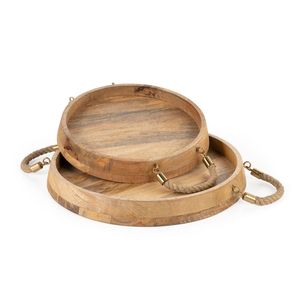 Plateaux ronds en bois conçus pour une présentation de table haut de gamme dans les salles à manger de luxe et les cuisines contemporaines - Product Image 3
