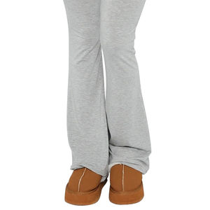 Pantalons droits et amples pour femmes, décontractés et élégants, à porter jusqu'au sol, en tricot uni, taille haute, décontractés, évasés, en 2026 - Product Image 6