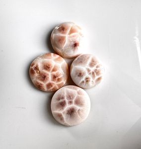 Piedra preciosa natural de Thomsonite, cabujón redondo, juego de colores de fuego múltiple/piedra de patrón agatizado de fuego para la fabricación de joyas - Product Image 2