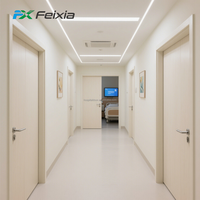 Porte de chambre d'hôpital moderne sur mesure avec panneau de vision, insonorisée, antibactérienne, en acier, surface finie