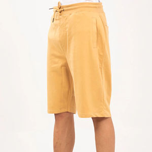 Pantalones cortos de algodón 100% personalizados de alta calidad, pantalones cortos cómodos holgados de longitud larga de Color sólido con cuerda dentro de pantalones cortos para hombre - Product Image 2