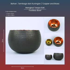 Bol en cuivre élégant et moderne de qualité supérieure pour l'artisanat Design sans pied pour la décoration de la maison, les mariages servant des collations aux fruits-plateaux décoratifs - Product Image 6