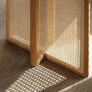 Table à manger en bois de teck massif avec pied en rotin tissé et matériau de haute qualité pour l'intérieur et l'extérieur - Product Image 3