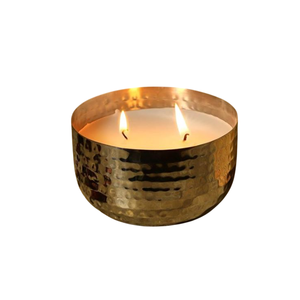 Tarro de Metal dorado de diseño elegante con tapa de Metal portavelas Decoración de mesa tarro de vela para cumpleaños o cualquier ocasión especial - Product Image 3