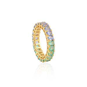 18K <b>Gold</b> Plated <b>Vintage</b> Signet <b>Ring</b> for Boys-Rhodium Finish Trendy Eternity Style Jewelry - Product Image 2
