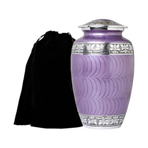 Purple Silver Metal Funeral Cremation Urns <b>for</b> Human <b>Ashes</b> Cremation Urns Cremation Brass Adult Urn <b>for</b> Human <b>Ashes</b> - Product Image 1