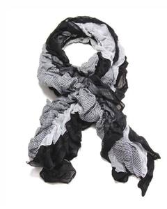 Fancy Double Frill Scarf Cotton Scarf High Fashion Lady Scarf - Product Image 1
