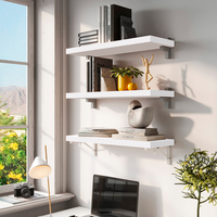 Emuca España 7018712 Tablero de Madera Pintado en Blanco de 600x200 mm y 30 mm de Grosor para Estantes de Pared y Exhibición