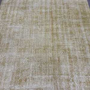 พรมวินเทจขนาด 6.4x7.9 ฟุต, พรมตุรกีขนาดใหญ่, พรมโมร็อกโกสีน้ำตาลขาว - Product Image 3