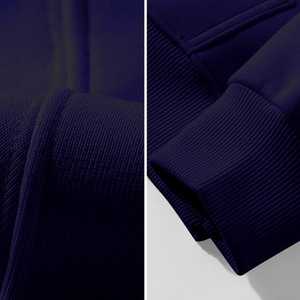 Sudadera con Capucha Unisex de Invierno, de Poliéster/Algodón, con Cierre, Manga Larga, Cordón Ajustable, Diseño de Parches, Corte Regular, Estilo Deportivo - Product Image 4