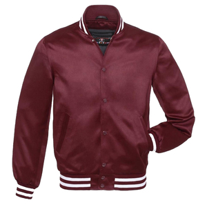 Meilleure vente sur mesure Satin soie Varsity veste de baseball pour hommes avant Letterman veste pour les joueurs de football disponibles en vrac - Product Image 1