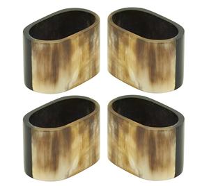 Anneaux de porte-serviettes de Table à manger élégants en corne de buffle pour rond de serviette en bois personnalisé Vaisselle Produit antique pour la maison - Product Image 5