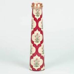 Modern Luxury <b>Copper</b> <b>Drink</b> Water <b>Bottle</b> with Pure <b>Copper</b> Finish Thermal Insulation Eco-Friendly Screw-On Lid for Travel Home Use - Product Image 3