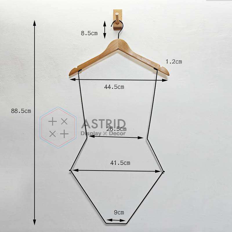 W44.5 CM, T1.2 wood round hanger