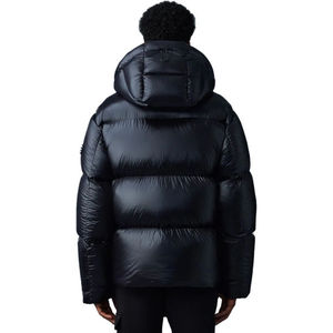 Veste d'hiver courte pour hommes en coton et polyester tissé imperméable à col montant style High Street toile personnalisée OEM - Product Image 4