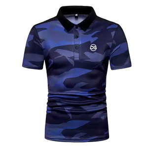2024 estilo de calle alta para hombre para Polo manga corta Slim Fit Tejido ligero poliéster sólido estampado cuello Digital Logo Fitn - Product Image 5
