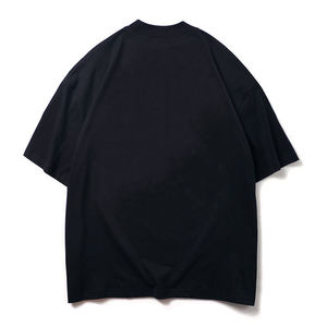 Men'S <b>Tshirt</b> Boxy fit 100% Cotton heavyweight Rib crewNeck Drop Shoulder Oversized Streetwear T-Shirts for men T-shirt for men - Product Image 3