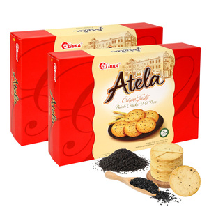 ATELA 342gr Vietnamese Egg Biscuits Crispy Sesame Cracker Fruit Sweets Crisps Packaged Free Sample Salty Taste Carton Box Bag - Product Image 5
