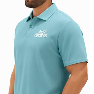 Chemises décontractées pour hommes sur mesure de style nouveau, tricotées en coton 100% respirant, séchage rapide, manches courtes, haute qualité - Product Image 6