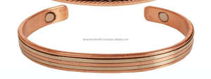 High Quality Custom logo 99.5% Pure Copper Health Magnetic <b>Men</b> Copper Bangle With <b>Ring</b> at REASONABLE PRICE by LUXURY CRAFTS - Product Image 5