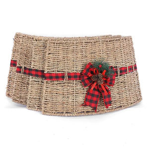 Elegant Seagrass <b>Christmas</b> <b>Tree</b> Collar Handwoven <b>Wicker</b> <b>Tree</b> <b>Skirt</b> High Quality OEM ODM Factory Wholesale - Product Image 3