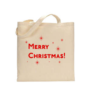 Bolsa de Mano Navideña con Estrellas Rojas para Mujer, Bolsas con Temática Navideña - Product Image 1
