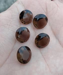 คุณภาพสูง 100% ธรรมชาติเหลี่ยมเพชรพลอยทรงกลมสีน้ําตาลควอตซ์ควอตซ์หลวมอัญมณีขนาดที่ผ่านการสอบเทียบของแท้สําหรับการใช้เครื่องประดับ - Product Image 5