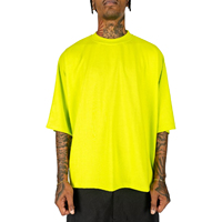 T-shirt pour homme de qualité supérieure, coupe ample, 2 panneaux, manches courtes, tricoté, 100% coton, respirant, écologique, anti-boulochage