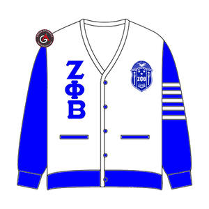 Zeta phi Beta เสื้อคาร์ดิแกนปักลายสำหรับผู้หญิงเสื้อสเวตเตอร์ถักสไตล์ตามสั่ง - Product Image 1