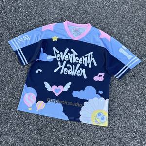 Ventes en gros de maillots de football américain rétro en maille surdimensionnés, entièrement imprimés par sublimation, respirants, anti-UV, à séchage rapide, 100% - Product Image 1
