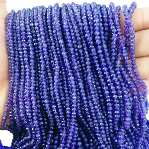 Cuentas de amatista facetadas para hacer collares y pulseras, cuentas de 3-4mm de largo, de 13 pulgadas - Product Image 3
