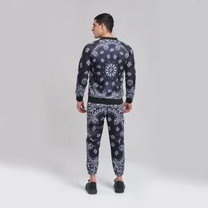 Conjunto de chándal para hombre Digital con estampado de algodón 100% de alta calidad, chaqueta Bomber negra con pantalón transpirable para la temporada de invierno - Product Image 3