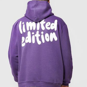 Sudadera con capucha con estampado de soplo de logotipo 3D de otoño personalizada al por mayor sudadera sin cuerdas Sudadera con capucha con estampado de felpa francesa pesada de alta calidad - Product Image 6