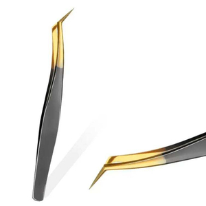 Pinces à épiler professionnelles en acier inoxydable de précision, pointe ultra-fine et lisse, qualité salon de luxe, anti-magnétiques, 10 mm - Product Image 5