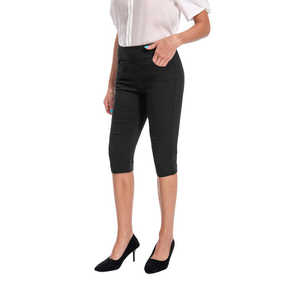Pantalon Capri Super Extensible en Tissu à Mémoire de Forme, Coupe Évasée, Taille Haute, Respirant, Style Criss-Cross, Plissé, pour Filles - Product Image 5