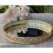 ถาดเสิร์ฟตกแต่งอลูมิเนียมโลหะทำด้วยมือพร้อมชุบทองแดงแบบโบราณมาพร้อมกับของตกแต่งบนโต๊ะอาหารในบ้าน - Product Image 3