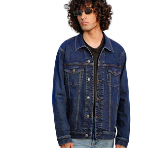 Men's Hooded Windproof Canvas <b>Denim</b> <b>Jackets</b> 100% Cotton Casual Solid Color Pocket Winter Stand Collar Front Logo High Quality - Product Image 1