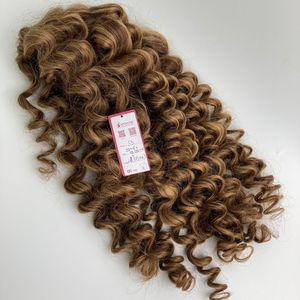 Peluca Frontal de alta calidad Mix Color # 2Q + 12 Remy Hair 28 pulgadas Body Wave 100% Remy Top en extensión de cabello - Product Image 4