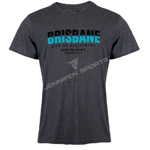 T-shirt personnalisé de haute qualité en tissu jersey texturé coton/polyester, col rond, impression numérique personnalisée, étiquette intérieure du col - Product Image 1