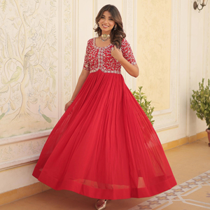 ชุดปาร์ตี้แฟนซีปักเลื่อมและปักเลื่อมชุดใหม่ล่าสุดผ้าจอร์เจียสำหรับผู้หญิง - Product Image 1