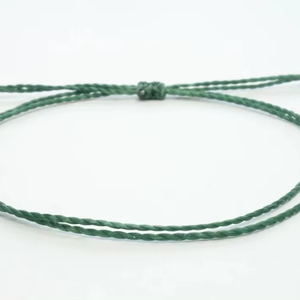 <b>Adjustable</b> Minimalist Surfer <b>Bracelet</b> for Men and Women. Waxed White Thread <b>Bracelet</b> - Product Image 1