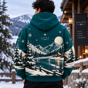 Sweat à capuche homme surdimensionné en polaire pour Noël – Pull d'hiver confortable personnalisable en gros - Product Image 4