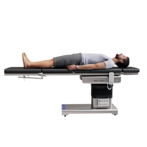 Table d'opération chirurgicale entièrement électrique à glissière supérieure compatible avec les bras en C avec télécommande, réglage de la hauteur - Product Image 3