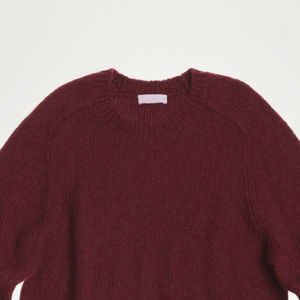 Personnalisable 100% coton hommes cou manches longues pull d'hiver de haute qualité respirant Anti-rides Anti-rétrécissement couleur marron - Product Image 2