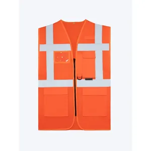 Gilet Esecutivo Larisa con Design a Rete, Adesivi Riflettenti Promozionali e Luci - Product Image 6