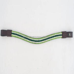 Diamantes de imitación con cristales rojos y transparentes de 5 filas de diseño personalizado, cadena Mega Bling, banda para cejas de caballo de cuero negro en tamaños de mazorca completa, el mejor precio - Product Image 6