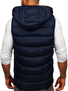 OEM personnalisé hommes haute qualité couleurs personnalisées demi-manches à capuche bouffant bulle veste respirant et confortable gilet - Product Image 3