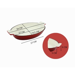Plat de cuisson ovale en fonte émaillée de 1,5 L pour lasagnes, rôtis et flans, compatible induction, disponible en plusieurs couleurs - Product Image 2